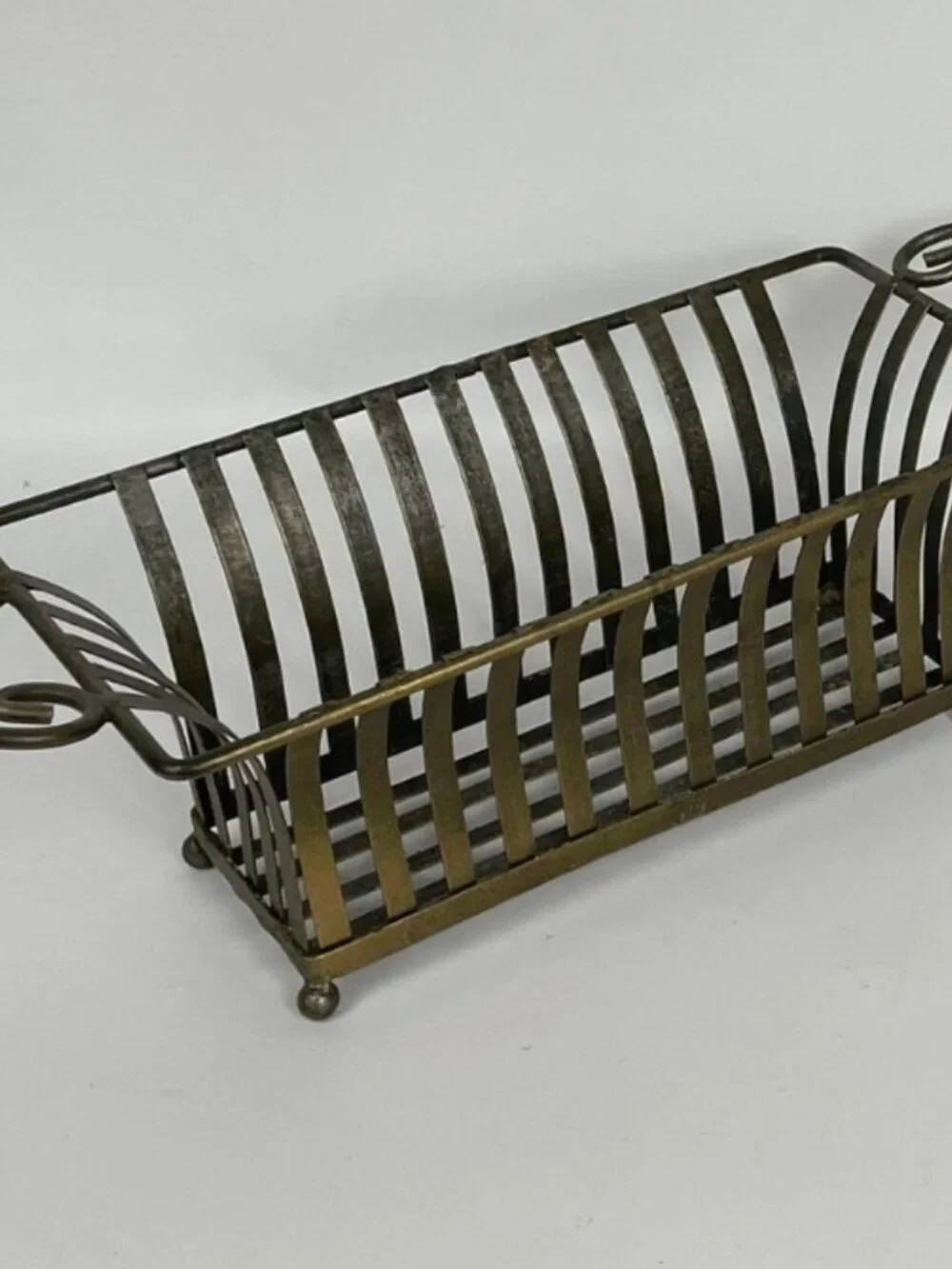 VTG Decorative Metal Basket Open Weave Rectangular Planter